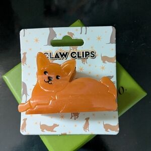 Orange Cat Claw Clip